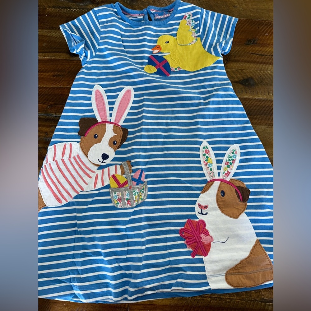 Boden Easter Appliqué Dress 9/10